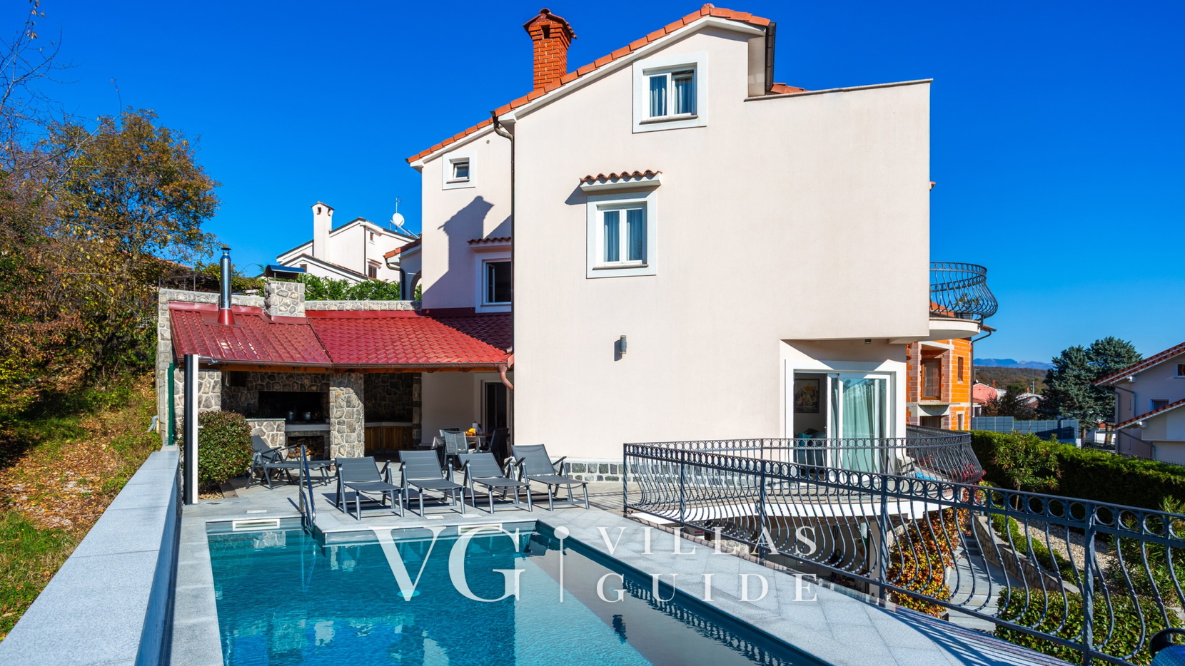 Apartman Mihaela with pool Garten und Außenbereich