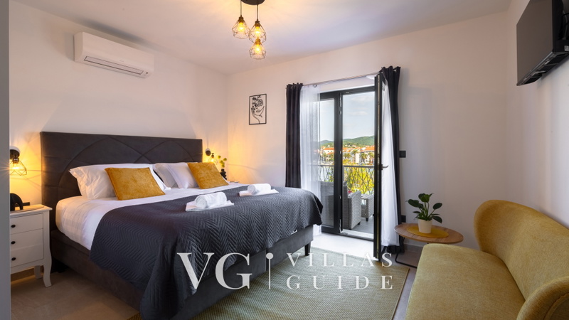 Villa Marija with sea view Schlafzimmer