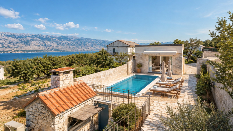 Apartmani villa Ana with pool 1 Ražanac